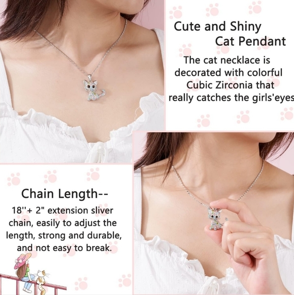 Kitty Cat Pendant Necklace - Picture 4 of 4